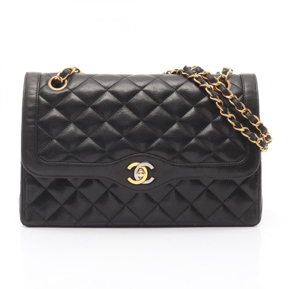 Chanel Matelasse Paris Limited Edition Double Flap Shoulder Bag Lambskin